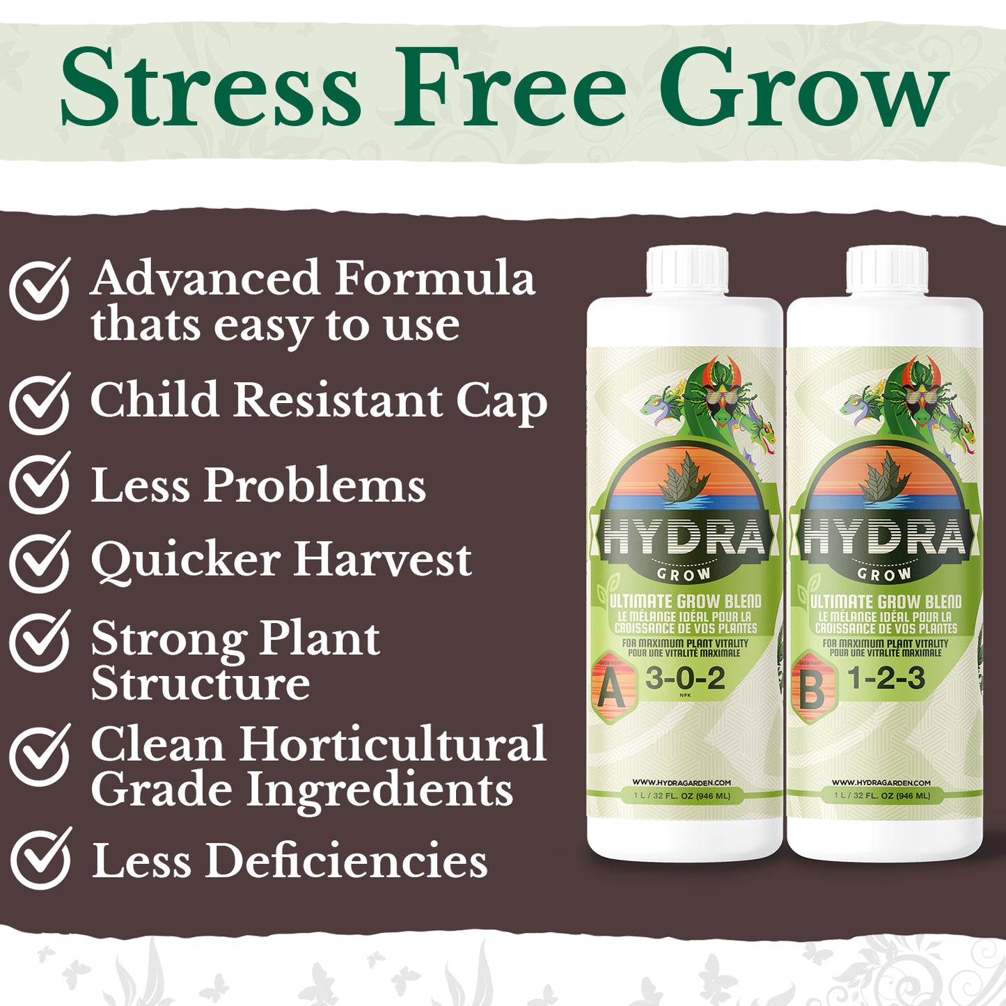 HydraGrow A & B (250ml / 8oz)