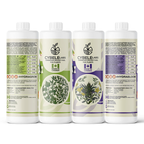 Hydragrow & Hydrabloom A & B Grow & Bloom Nutrients (1L / 32oz)