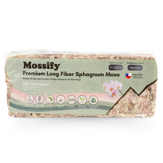 Mossify Premium Long Fiber Sphagnum Moss — Sustainably Harvested for Aroids, Orchids, Propagation & Terrariums