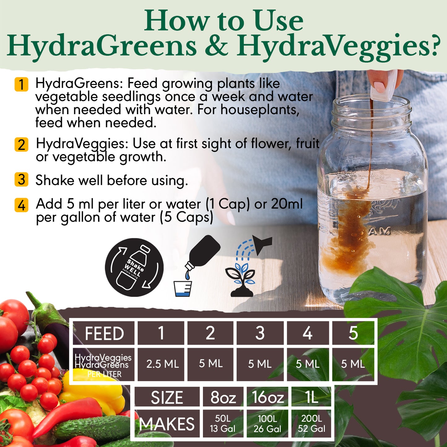 HydraGreens & HydraVeggies (500ml / 16oz)