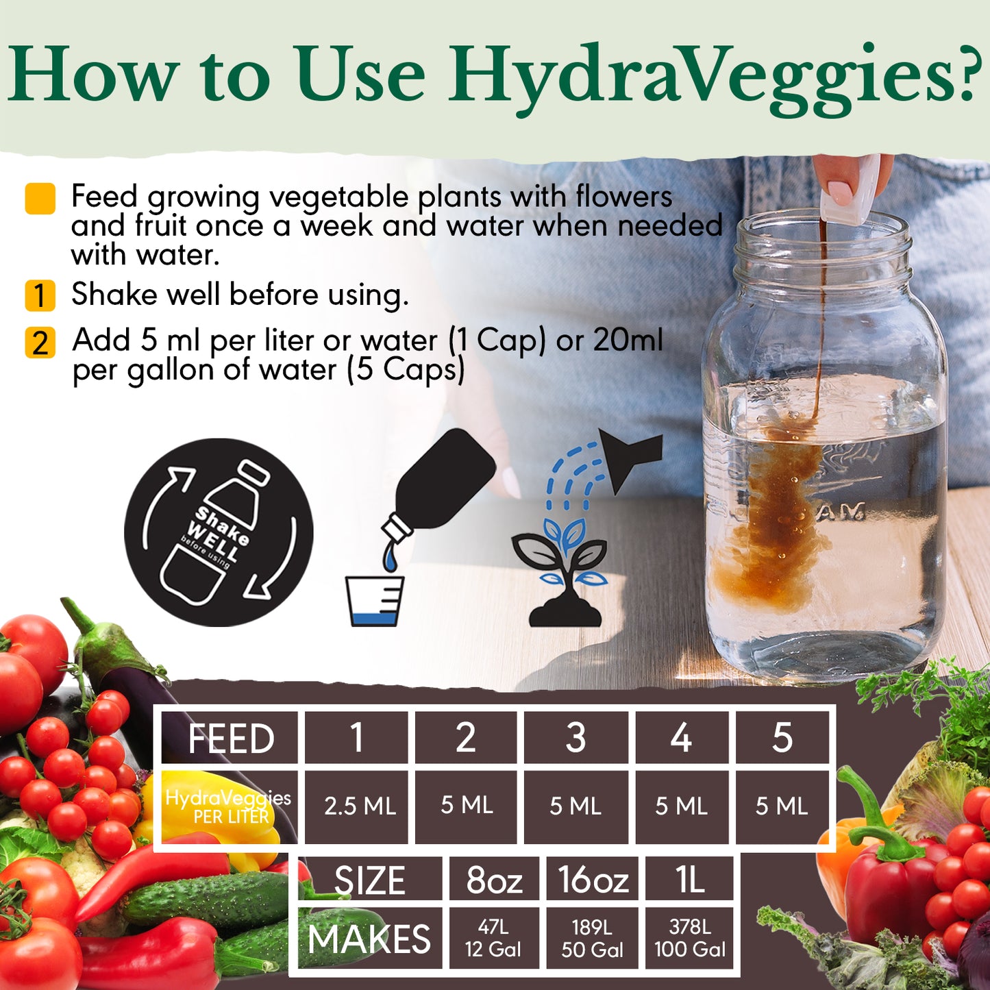 HydraVeggies (500ml / 16oz)