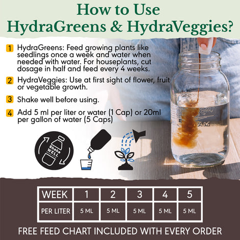 HydraGreens et HydraVeggies (500 ml / 16 oz)