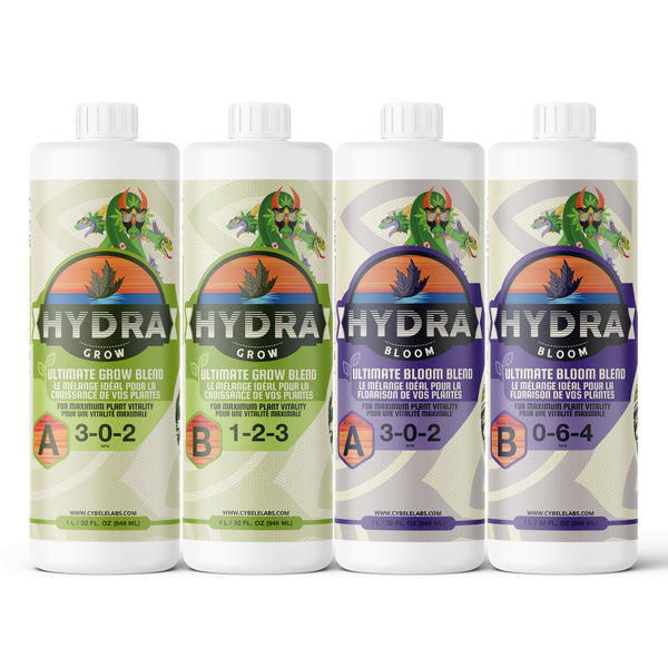 Hydragrow &amp; Hydrabloom A &amp; B Grow &amp; Bloom Nutriments (1L / 32oz)